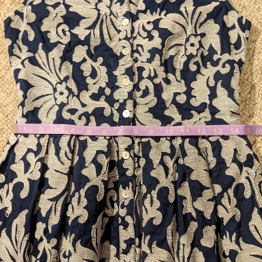 TAYLOR dress size 8, Navy with white stitched pattern. - Picture 5 of 8
